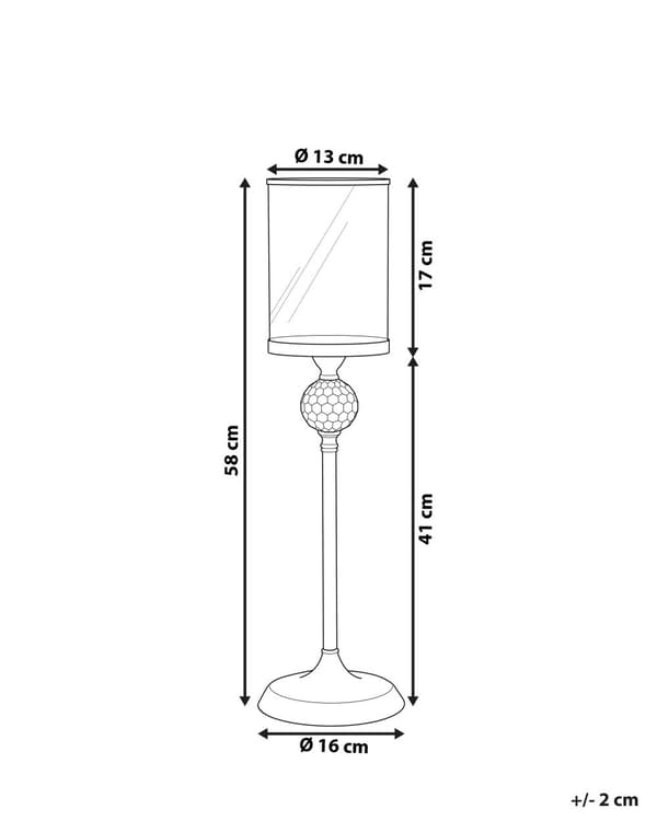 Lysestage Sølv Metal Glas 58 cm Glam Blomst Motiv Cylindrisk Stearin Bloklys Holder til Spisebord Dekoration Tilbehør Levende lys Stemning