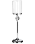 Miniatyrbild 1 av 7: Ljusstake Metall Silver 58 cm Kristallstativ