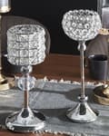 Miniatyrbild 4 av 7: Ljusstake Silver Metall Glas Glam