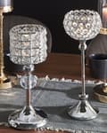 Miniatyrbild 2 av 7: Ljusstake Silver Metall Glas Glam