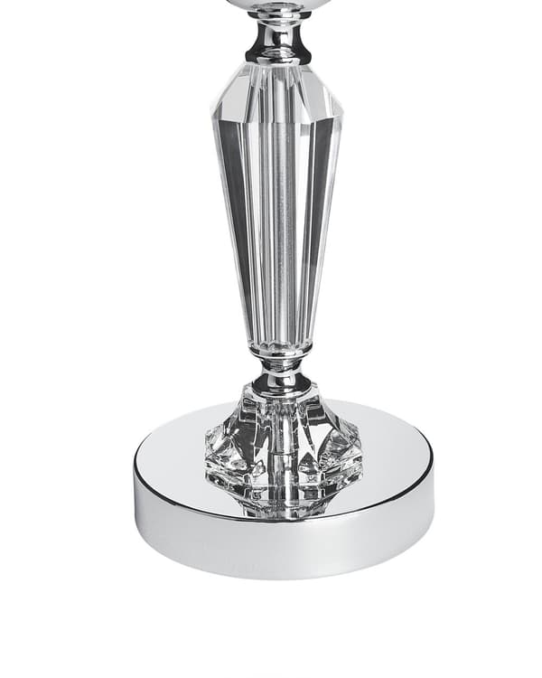 Ljusstake Silver Metal Glas Glam