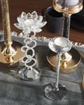 Miniatyrbild 4 av 6: Ljusstake Silver Metall Glas Glam
