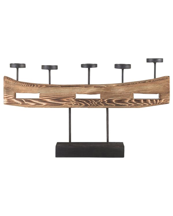 Ljusstake Furuträ och Metall Modern