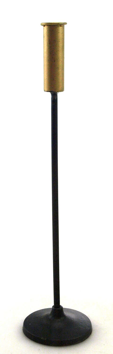 Ljusstake svart/guld H40 cm