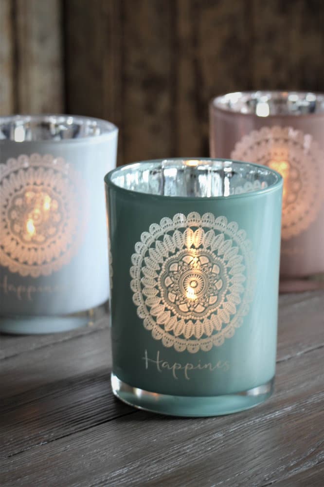 Majas Cottage Lykta Happiness Mandala Aqua