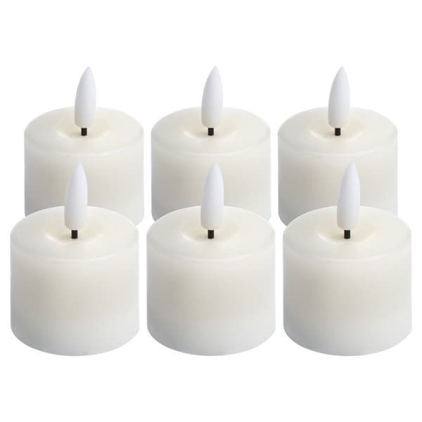 Luxe Collection Natural Glow Led Tealight Candles (Pack Of 6)