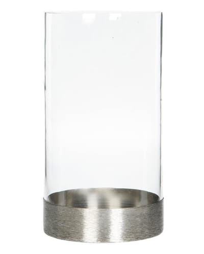 FINTINNE Glaslykt sølv 20 cm