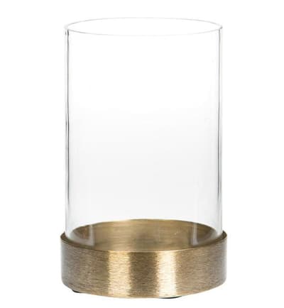 FINTINNE Glaslykt Børstet messing 15 cm