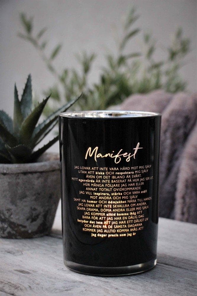 Majas Cottage lykta Manifest svart/silver