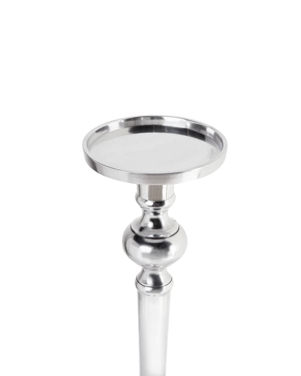 Ljusstake Silver Metall 40 cm Modernt dekorativt tillbehör Elegant Vardagsrum Accent
