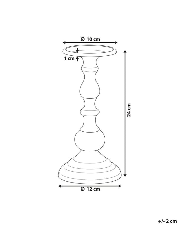 Ljusstake Silver Metall 24 cm Modernt dekorativt tillbehör Elegant Vardagsrumsaccent