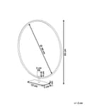 Pikkukuva 3 / 6: Kynttilänjalka kulta metalli pyöreä kehä 45 cm korkea glamour moderni tyyli