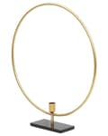 Pikkukuva 5 / 6: Kynttilänjalka kulta metalli pyöreä kehä 45 cm korkea glamour moderni tyyli