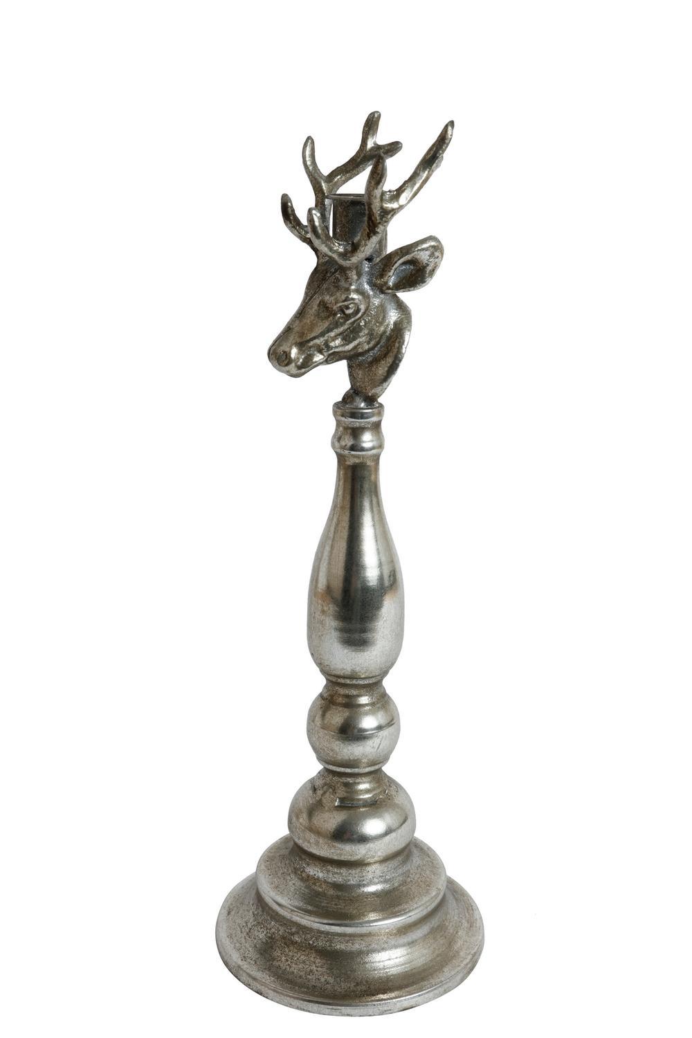 Kynttilänjalka hopeahirvi 40 cm