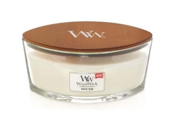 WoodWick White Teak, Ellipse, Hvit, Sedertre, Sandaltre, 1 stykker