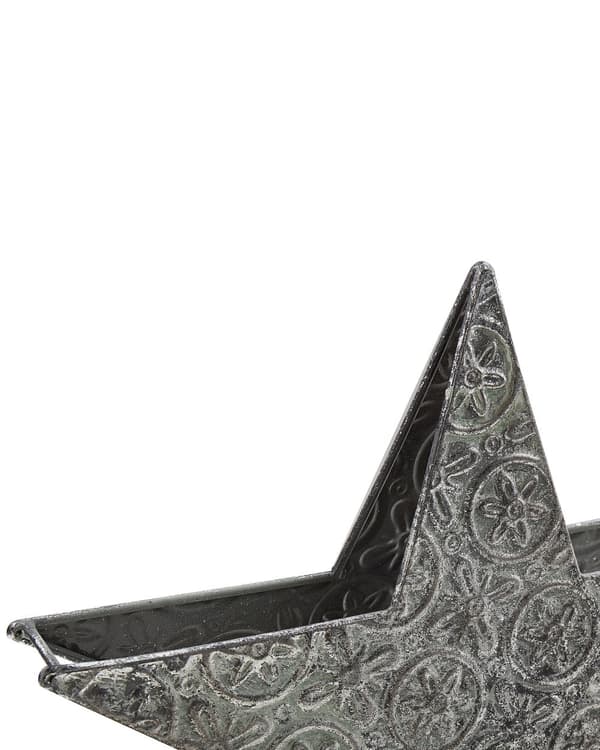 Set med 2 ljusstakar Silver Metall Stjärnor Julsäsongen Ornament Figurer