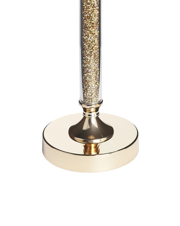 Ljushållare Guld Metall Pelare Glas Skärm 48 cm Glamour Accent Dekoration Bord Bordsupsats