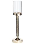 Pikkukuva 1 / 6: Kynttilänjalka kulta metalli pilari muoto 48 cm korkea koriste glamour tyyli