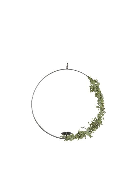 Ljusring i smide, 60 cm.