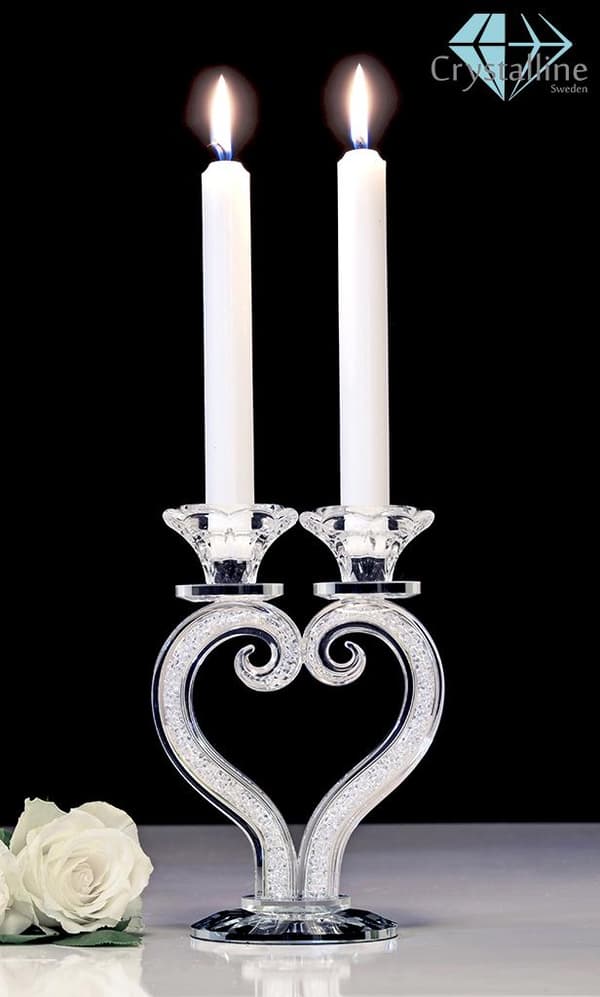 HEART Lysestage krystall - Crystalline Sweden