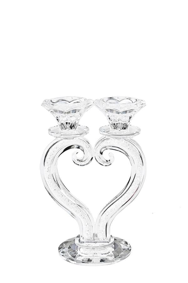 HEART Ljusstake ljuslykta kristall - Crystalline Sweden