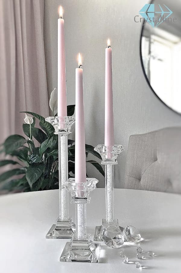 SILHOUETTE Ljusstake kristall (set om 3 st) - Crystalline Sweden