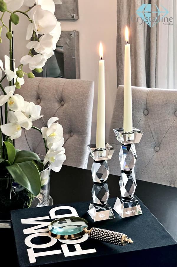 ROYAL Kristalliset kynttilänjalat (2 kpl/setti) - Crystalline Sweden
