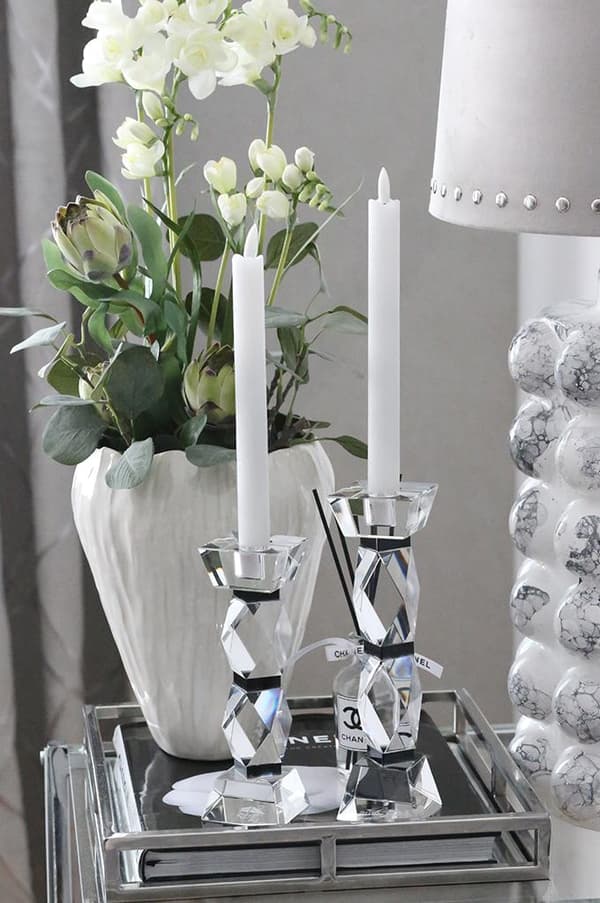 ROYAL Kristalliset kynttilänjalat (2 kpl/setti) - Crystalline Sweden