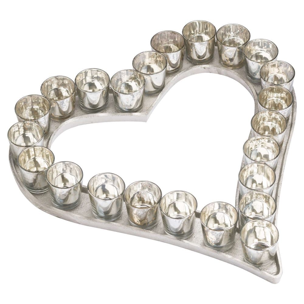 Hill Interiors Hjärtat i gjuten aluminium Votive Candle Holder