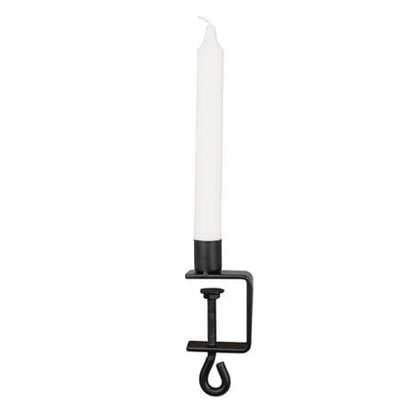 Ljusstake m. Skruv Svart Liten