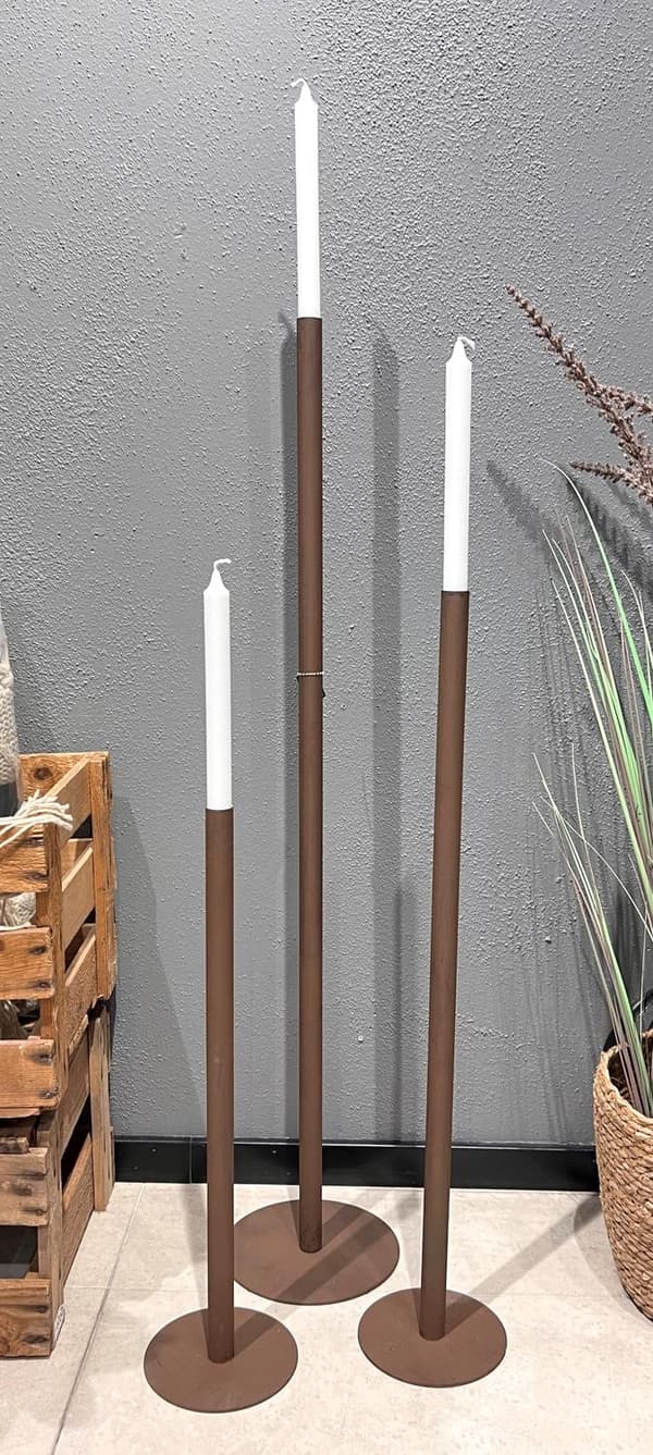 Ljusstake Golv Smide Rost 55 cm