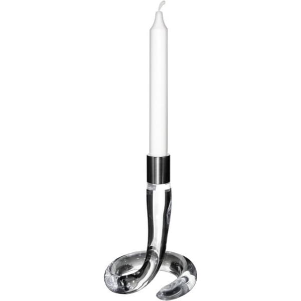 Cobra Candlestick Clear, 17,5cm - Vas Vitreum