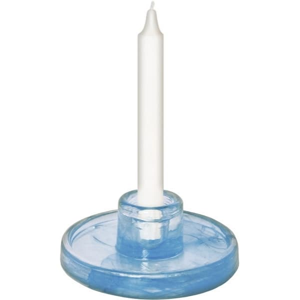 Lighthouse Candlestick, Blue - Vas Vitreum