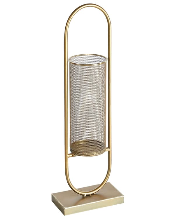 Ljushållare Guld Metall 53 cm Glamour Accent Dekoration Vardagsrum Sovrum Dekoration