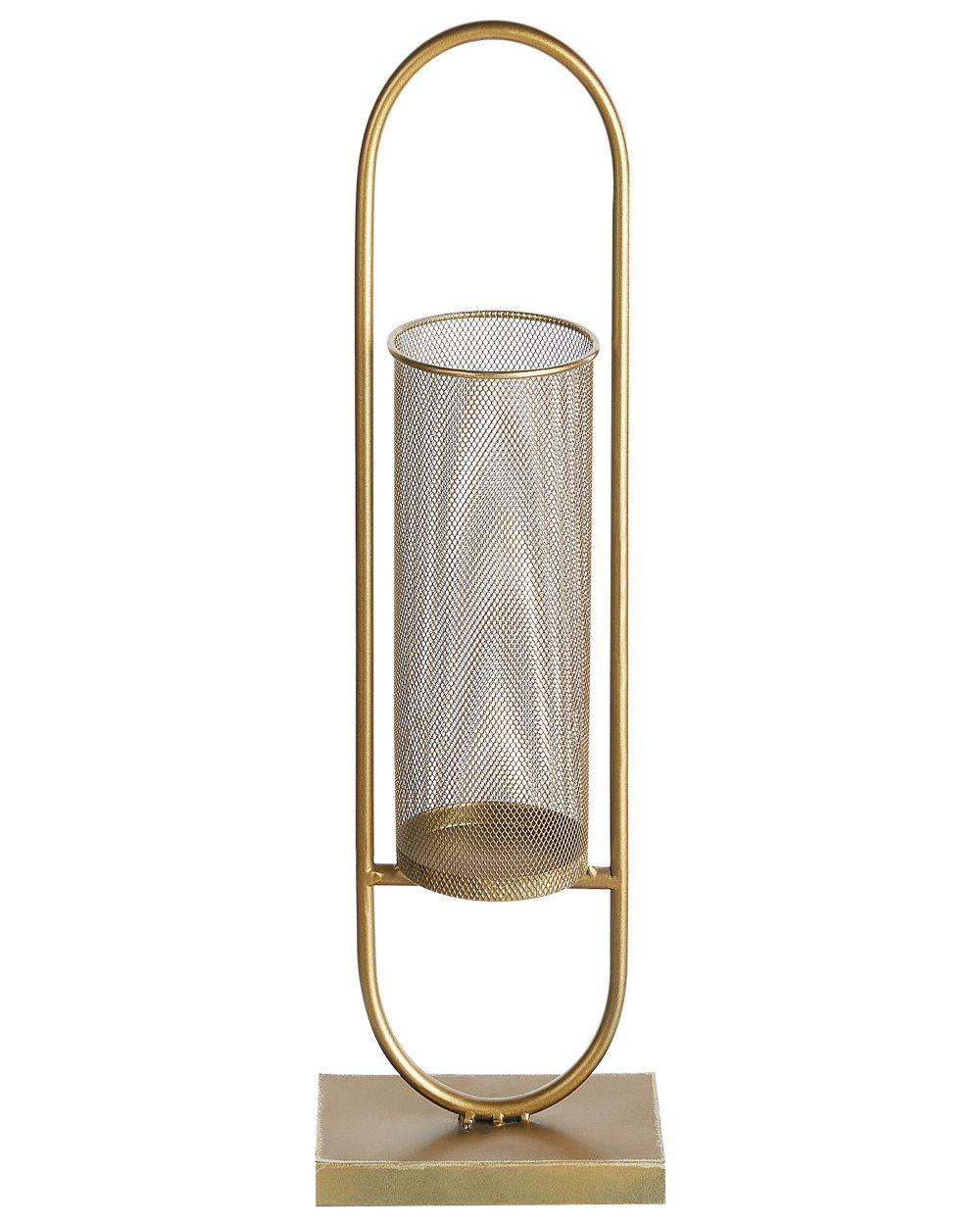 Ljusstake 73 cm metall guld BOHOL
