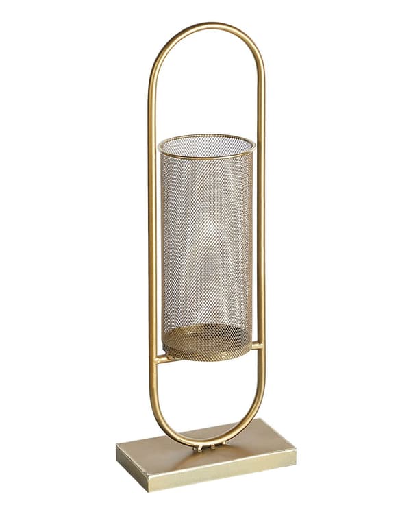 Ljusstake Guld Metall 53 cm Glamour Accentstycke Dekoration Vardagsrum Sovrum Dekór