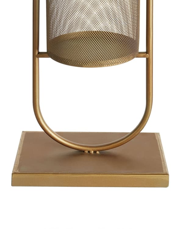Ljusstake Guld Metall 53 cm Glamour Accentstycke Dekoration Vardagsrum Sovrum Dekór