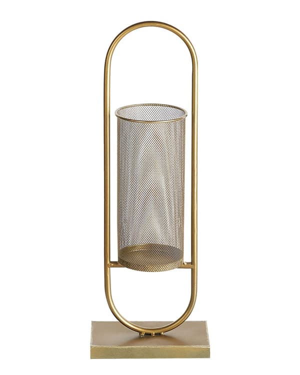 Ljusstake Guld Metall 53 cm Glamour Accentstycke Dekoration Vardagsrum Sovrum Dekór