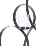 Miniatyrbillede 6 af 6: Lysestage til Væg i Guld Mat Jern og Glas 80 x 100 cm Væghængt 4 Lys i Rund Cirkel Glam Designer Dekoration Soveværelse Stue Indretning