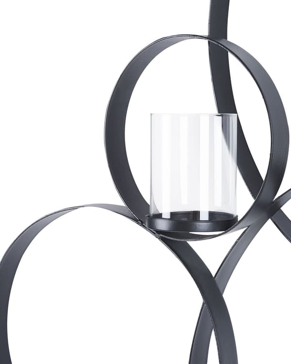 Lysestage til Væg i Guld Mat Jern og Glas 80 x 100 cm Væghængt 4 Lys i Rund Cirkel Glam Designer Dekoration Soveværelse Stue Indretning