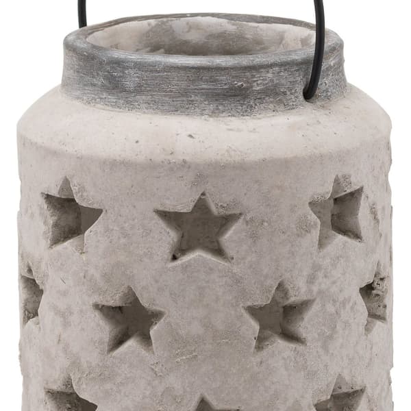 Hill Interiors Bloomville Stone Star Candle Lantern