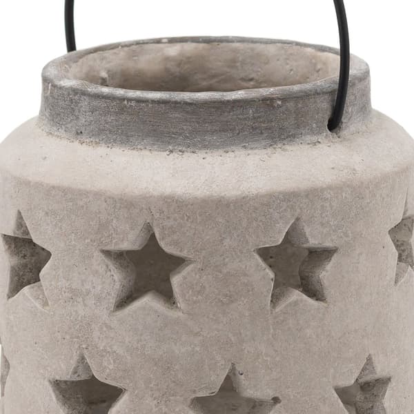 Hill Interiors Bloomville Stone Star Candle Lantern