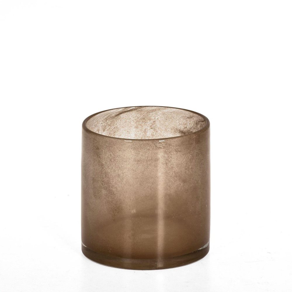 Ljushållare Brun Glas 12x12 cm