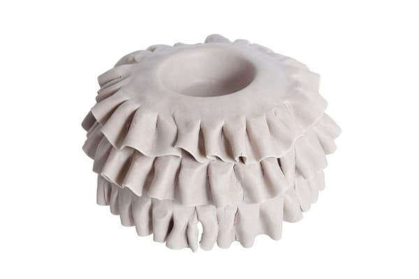 Lysestage Flæse Beige grå 12 cm