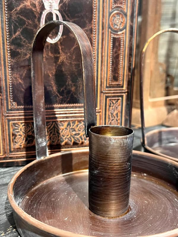 Ljusstake Metall Antikbrons 13 cm