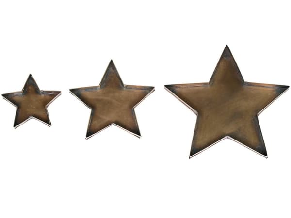 Ljusfat / Stjärnfat 3-pack Antik mässing Chic Antique