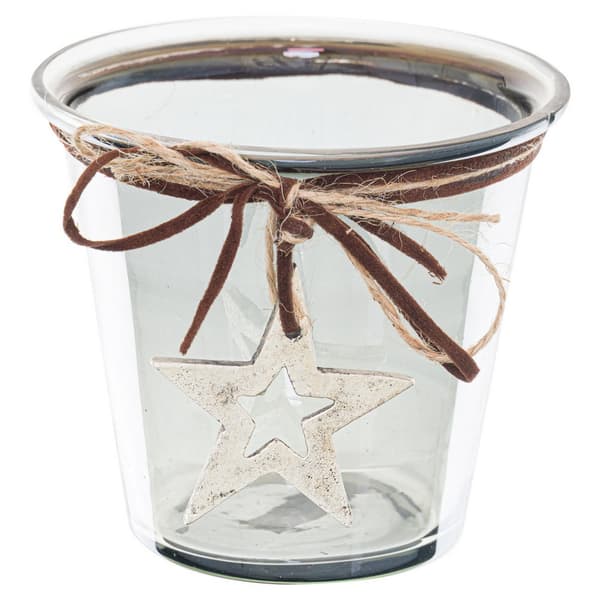 Hill Interiors Rökt midnatt stjärna ljushållare Clear 10cm x 11cm x 11cm