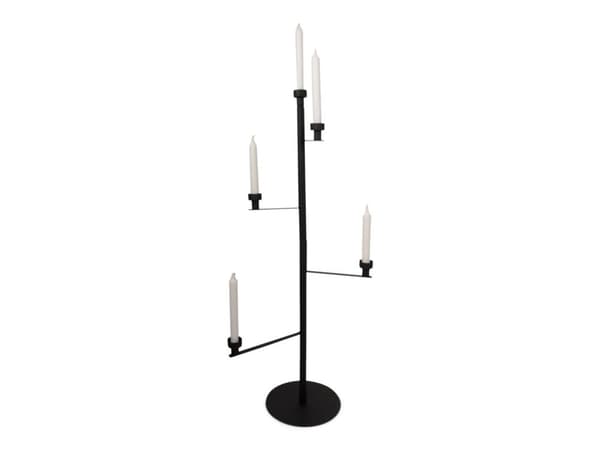 Golvljusstake Svart 100 cm