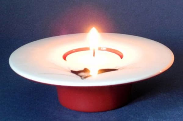 Tea light holder ceramic: Cat - Dubout 'Cat Nap'