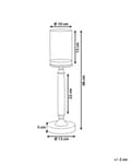 Miniatyrbilde 3 av 6: Lysestake Gull Metallsøyle 48 cm Glamourstil Dekorasjon Bord Elegant Glass